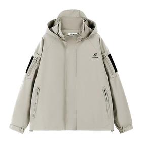 F040755男女同款透气印花logo户外登山服冲锋衣夹克外套