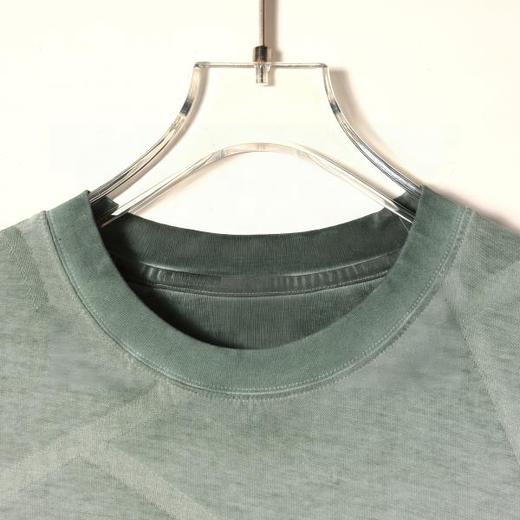 SDSA男装2026新款高贵轻奢港风复古渐变肌理感圆领短袖T恤百搭 商品图1