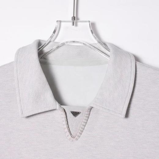 SDSA男装2026新款轻奢潮牌倒三角装饰翻领短袖T恤百搭时尚上衣 商品图3