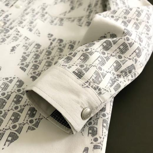 F040723春季新款满印涂鸦水洗牛仔衬衫男女同款休闲上衣外套 商品图3