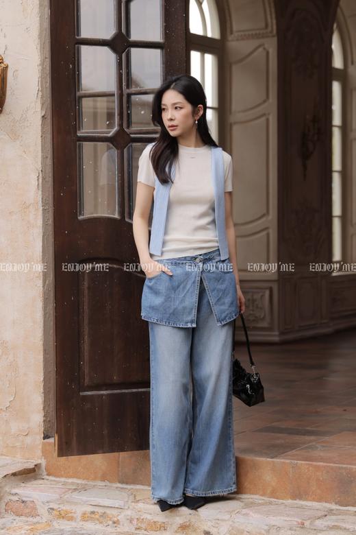 【门店同款】ENJOY夏季正肩短袖针织上衣 170747650 商品图1