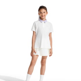 moodytiger女童轻量Polo短袖运动休闲翻领简约舒适62214103