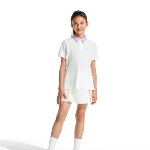 moodytiger女童轻量Polo短袖运动休闲翻领简约舒适62214103 商品图0