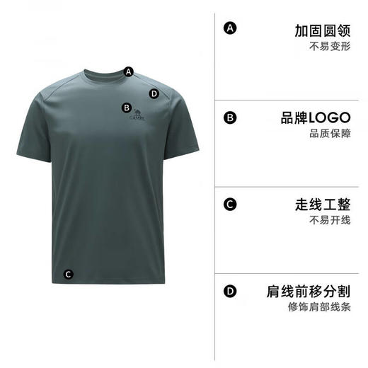 骆驼（CAMEL）男款速干短袖圆领T恤A16BK08089 商品图6