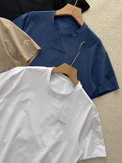 F040704夏季新款男女同款吸湿速干防晒极简通勤透气亲肤短袖T恤 商品图6