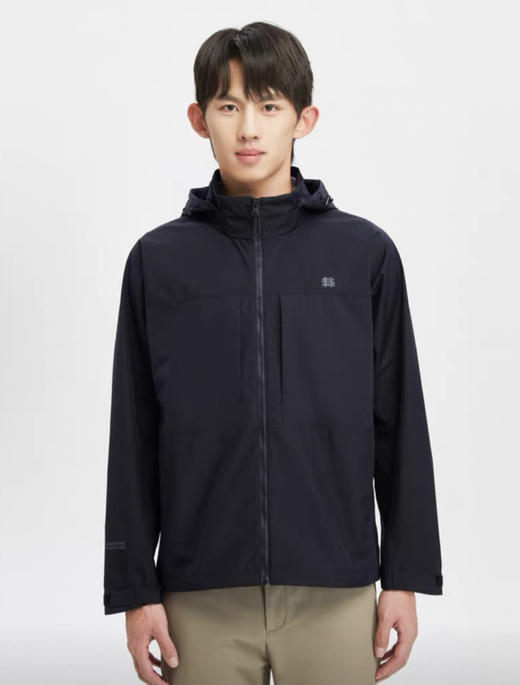 47-11 韩国尾单 两棵树 男士撞色软壳外套 春夏冲锋衣 轻柔轻薄 抗风挡雨 可拆卸连帽 商品图0