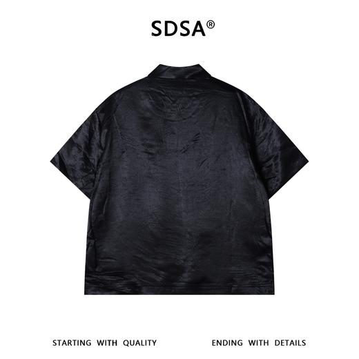 SDSA男装2026新款高贵轻奢暗纹肌理亨利领短袖Polo衫宽松休闲上衣 商品图4