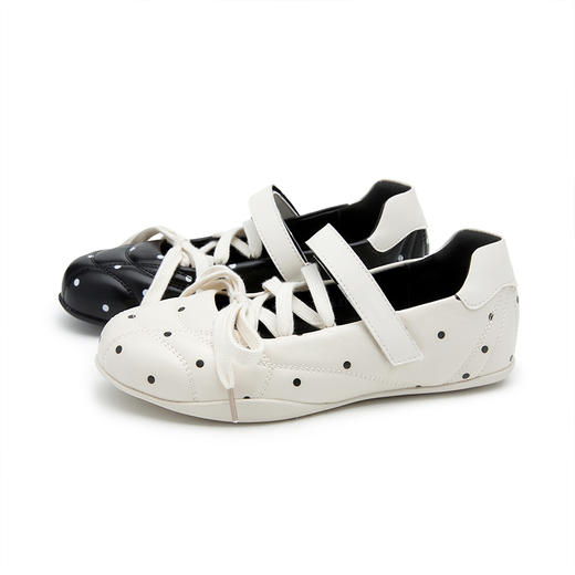 西遇波点运动芭蕾玛丽珍鞋女2026春季新款白色平底早春漂亮单鞋子V0566342 商品图4