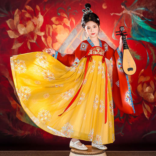 【团购】【花舞影】苏城纪敦煌系列女童襦裙汉服SL3342 商品图8