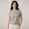 星辰摇曳~圆领亮片正肩百搭短袖女天丝亚麻针织衫休闲宽松KSM7211 商品缩略图1