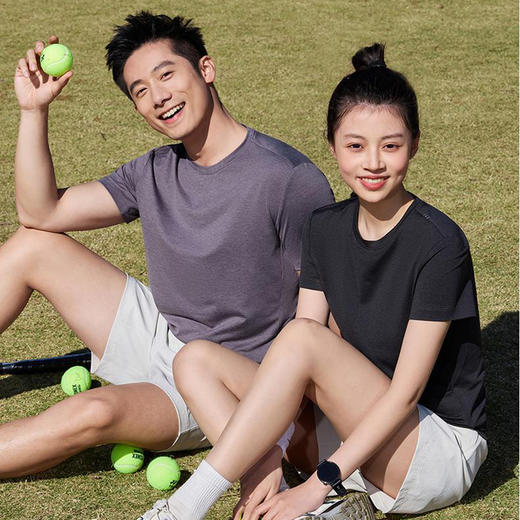 触感棉 云柔软糯速干棉感男女同款圆领短袖T恤   HLS-HK86003# 商品图0