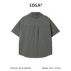 SDSA男装2026新款高贵轻奢小众设计纯色系带翻领短袖衬衫百搭简约 商品缩略图4