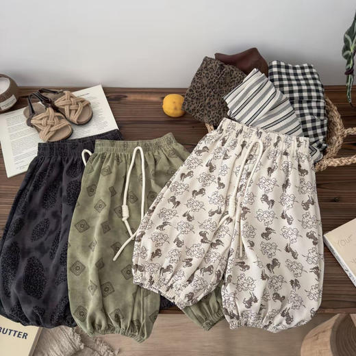 【男女儿童苎麻森系防蚊裤】苎麻混纺黄金配比，自带天然凉感，物理防蚊吸湿排汗不易皱，机洗甩干照样挺括，无甲醛、无荧光剂，敏肌宝宝也能放心穿！（第二件尺码可备注） 商品图3