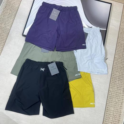 F040745夏季新款松紧拉绳设计冰丝速干透气户外休闲运动短裤 商品图1