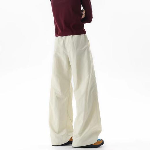 F040748夏季新款日常通勤松紧腰撞色抽绳褶皱工装裤 商品图7