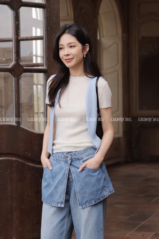 【门店同款】ENJOY夏季正肩短袖针织上衣 170747650 商品图6