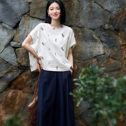 「白露蝶」雨露麻桑蚕丝天丝上衣，三重新中式面料，轻松穿出你的中式优雅范儿 商品图3