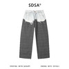 SDSA男装2026新款轻奢解构拼接做旧条纹牛仔裤小众设计感直筒裤 商品缩略图0