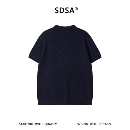 SDSA男装2026新款高贵轻奢老钱风竖纹纽扣翻领短袖T恤百搭休闲 商品图4