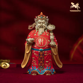 铜师傅《财神到》财神爷铜摆件 家居工艺品