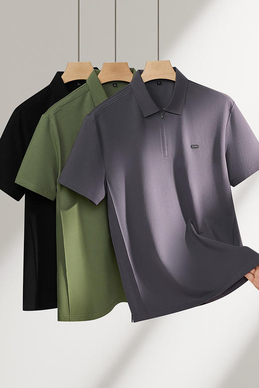 【DPF】大依优型大码男装夏季翻领polo衫短袖冰丝透气凉爽棉质短袖上衣 商品图5