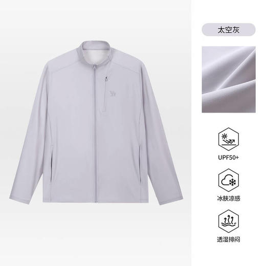 骆驼（CAMEL）男款针织标准长防晒衣A16BZ29005 商品图2