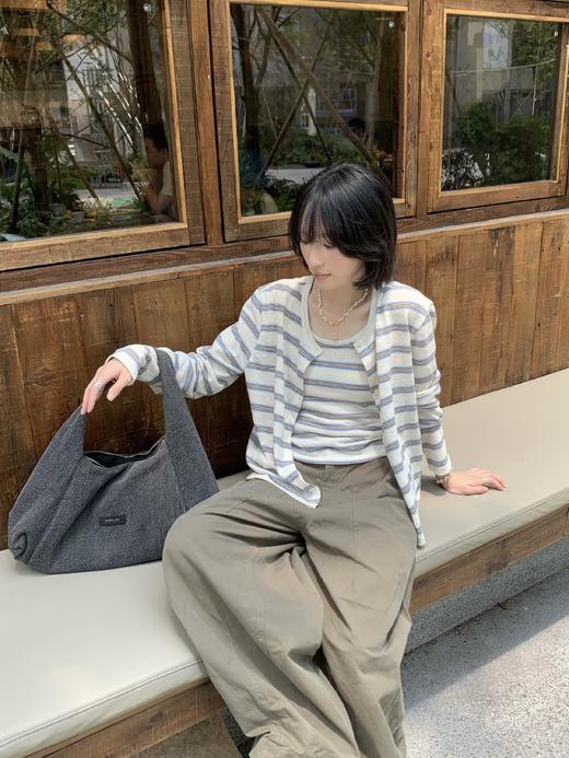 行走的美白滤镜夏日航海松弛条纹两件套 商品图6