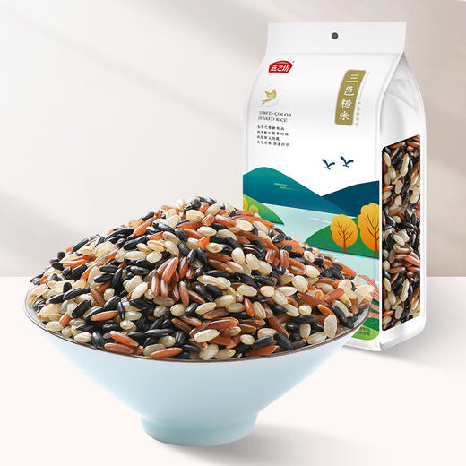 合理配比·三色糙米2斤【燕之坊】三色糙米1kg 杂粮米 五谷杂粮饭 粗粮 黑龙江五常黑米 陕西洋县红米 安徽巢湖糙米 轻食代餐 膳食纤维 商品图0