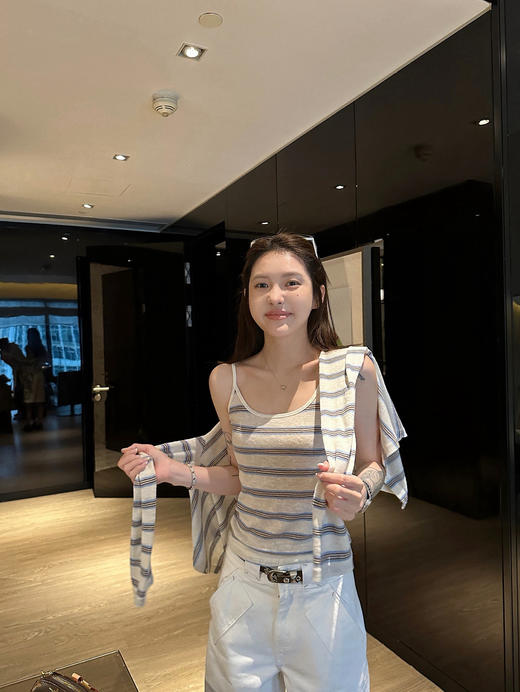 行走的美白滤镜夏日航海松弛条纹两件套 商品图12