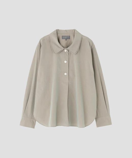 Margaret Howell 26SS 日版松石绿/石灰偏光双层圆领长袖衬衫 商品图8