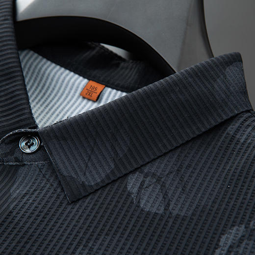 【DWP】大依优型大码男装夏季翻领短袖衬衫弹力无痕衬衫上衣加肥加大码 商品图3