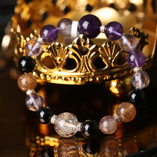 【祈愿吉品】紫幽灵多宝手链精致水晶女生 商品图1