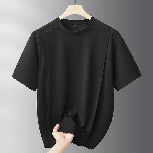 【DPF】大依优型大码男装夏季圆领短袖T恤棉质百搭休闲纯色短袖上衣 商品图2