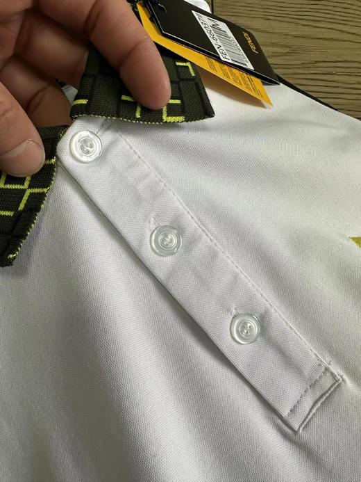 F040719夏季新款小怪兽三粒扣胸前刺绣双重水洗珠地棉网眼翻领POLO衫短袖 商品图9