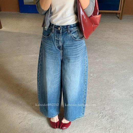 【秒杀】2026春季新款宽松阔腿裤高腰九分弯刀裤 商品图3