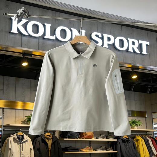 F040764半拉链打底衫卫衣透气舒适简洁基础长袖Polo衫 商品图3