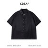 SDSA男装2026新款高贵轻奢美式撞色领口刺绣字母短袖衬衫百搭休闲 商品缩略图0