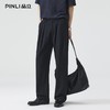 PINLI品立2026夏季新款男士褶皱层次感纯色百搭直筒休闲长裤潮牌 商品缩略图2
