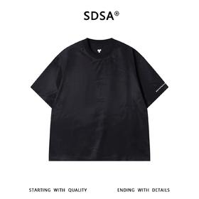 SDSA男装2026新款轻奢简约设计感袖子刺绣字母圆领短袖T恤百搭