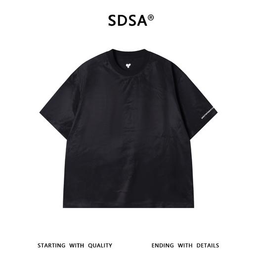 SDSA男装2026新款轻奢简约设计感袖子刺绣字母圆领短袖T恤百搭 商品图0