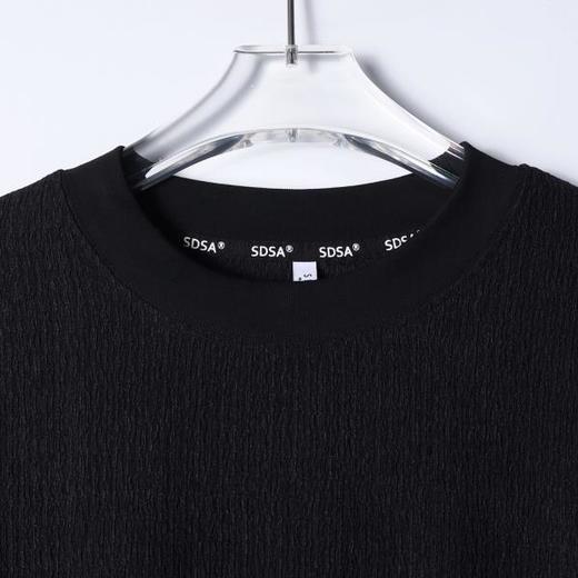 SDSA男装2026新款轻奢慵懒提花纯色圆领短袖T恤下摆松紧设计百搭 商品图1