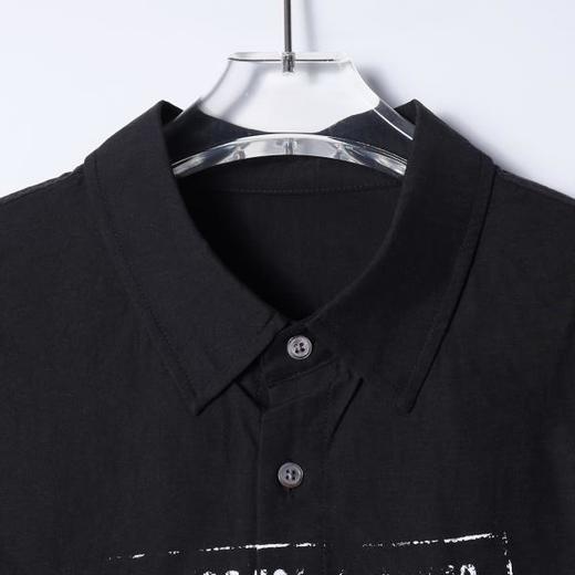 SDSA男装2026新款高贵轻奢美式复古撞色印花字母短袖衬衫百搭时尚 商品图1