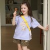 叮当可可女童短袖t恤新款冰氧棉涂鸦亲子装儿童宝宝夏季上衣时髦网红90-140★娃娃优选 商品缩略图1