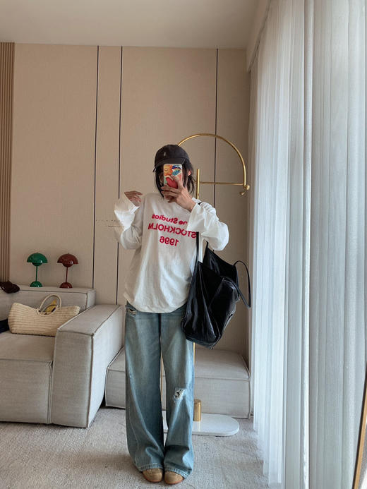 48-2 部分码两周发⚠️自留 春夏轻薄款 45R潇洒不羁 松弛帅气 柔软的破洞牛仔裤 客供面料 个性十足 商品图11