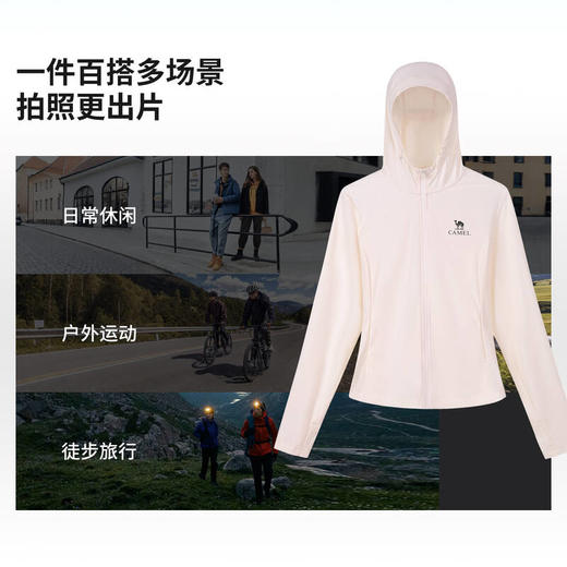 骆驼（CAMEL）女款针织标准长防晒衣A26BZ01004 商品图4