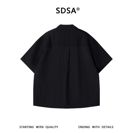 SDSA男装2026新款高贵轻奢潮牌高街侧按扣短袖宽松垂感衬衫 商品图4