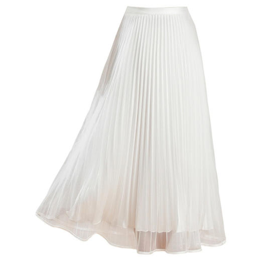 「自」全新升级【铂金会员137/天猫179/差价42】(12059)洛诗琳法式气质网纱半身裙2026夏季新款高腰显瘦中长百褶裙 商品图4