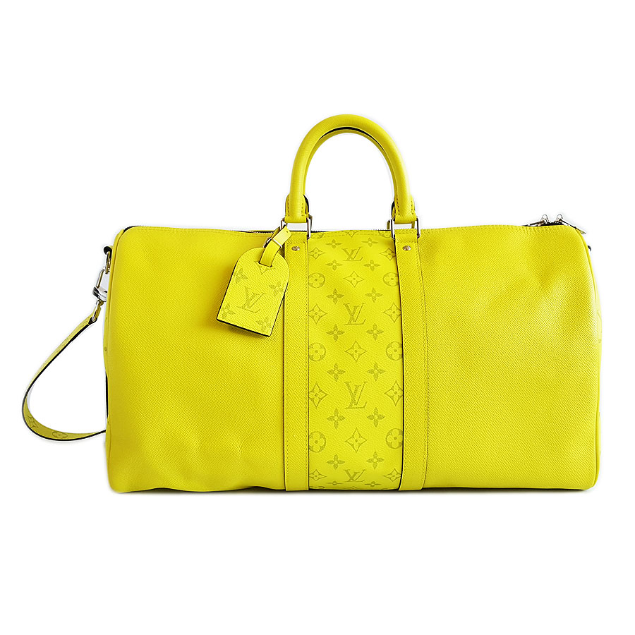 【95新】LV路易威登荧光绿Keepall 50旅行袋手提单肩包中性款250326TJ10