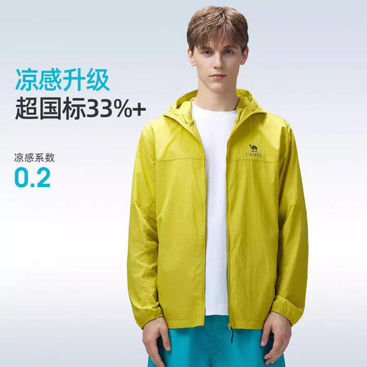 骆驼（CAMEL）男款梭织标准长防晒衣A16BA18010 商品图2
