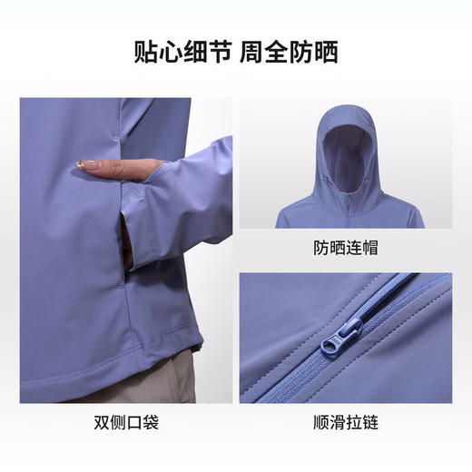 骆驼（CAMEL）女款针织标准长防晒衣A26BZ01004 商品图3